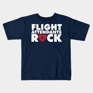 Flight Attendants rock with plane inside hearth Kids T-Shirt